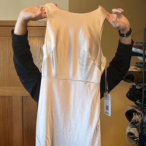 High neck long dress in gold champagne. Brand new just needed another size.